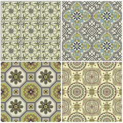 Seamless Vintage Background Collection - Victorian Tile in vecto