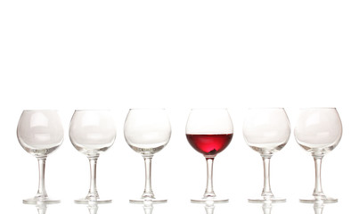 Wineglasses isolated on white