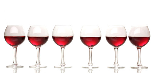 Wineglasses isolated on white