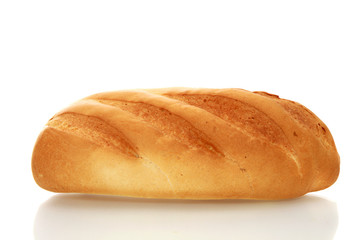 White bread, isolated.