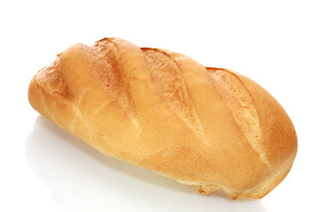 White bread, isolated.