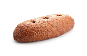 A Loaf Of Wholemeal Bread Isolated On White Background