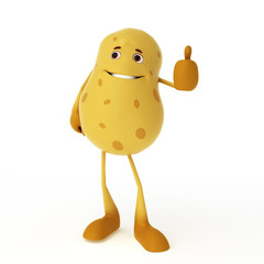 3d rendered illustration of a food character - potato
