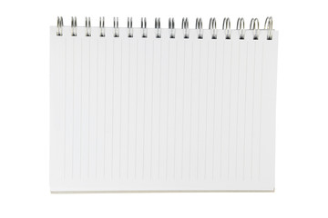 blank notebook isolated on white