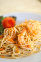 spaghetti with shrimp
