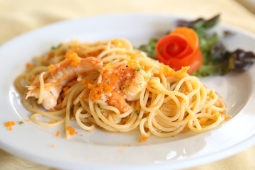 spaghetti with shrimp