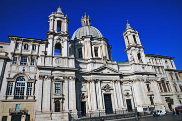Fototapeta na wymiar Piazza Navona, St Agnes w agonii - Rzym