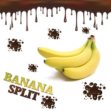 Dessert banana split