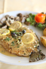 trout fish with lemon sauce