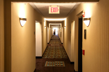 Corridor of a luxury hotel room