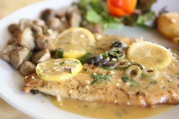 trout fish with lemon sauce