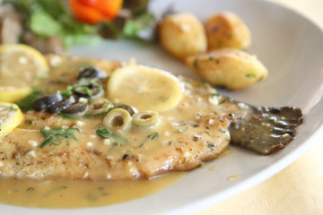 trout fish with lemon sauce