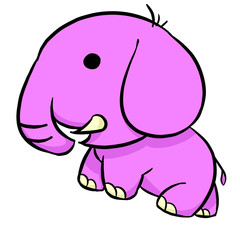 Cute pink elephant