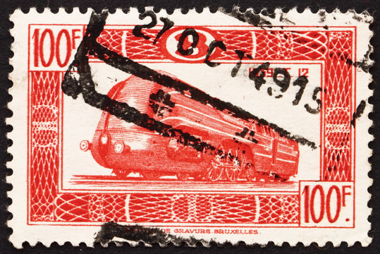 Postage stamp Belgium 1949 Locomotive Type T12