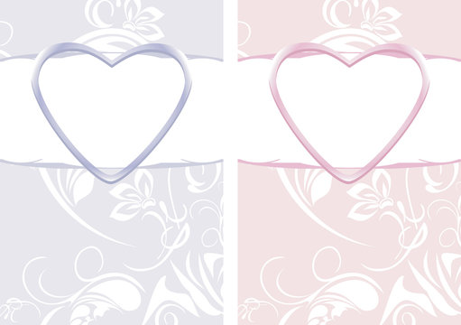 Ornamental backgrounds for decor to the Valentines day