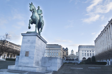 Obraz premium Monument King Albert, Kunstberg, Brussels