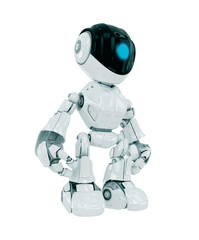 Lovely cyber toy with one robotic eye