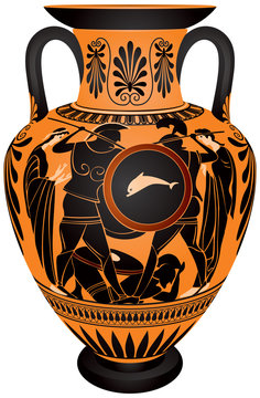 Amphora, Ancient Greece Hoplite battle
