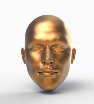 golden human mask