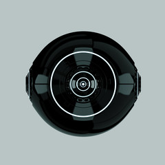 Glossy black web cam