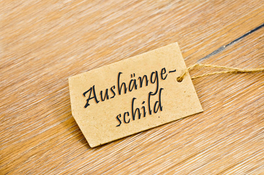 Aush&auml;ngeschild