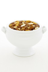 delicious healthy chocolate muesli or granola