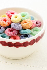 kids delicious and nutritious cereal loops or fruit cereal