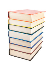 stack of books isolated on white