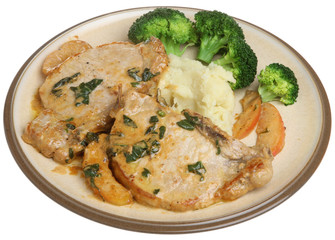 Pork Chops with Sage & Apple sauce
