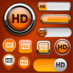 HD high-detailed web button collection.