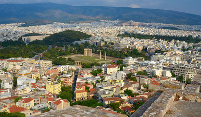 Naklejka premium Cityscape of Athens. View from Acropolis. Greece