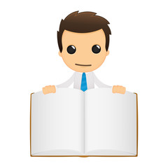 funny cartoon office worker