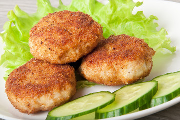 chicken cutlet with vegetables