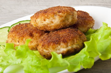 chicken cutlet with vegetables