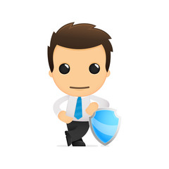 funny cartoon office worker