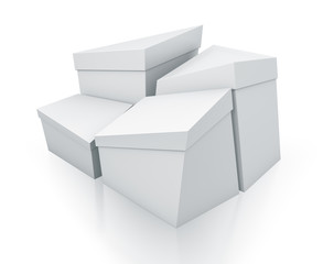 Various white boxes.