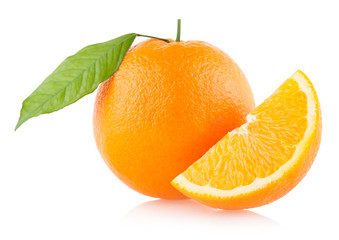 orange with a slice