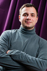 Fototapeta premium Man portrait with crossed arms