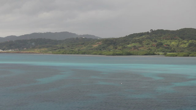 Caribbean Coastline on a Cloudy Day