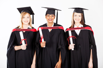 group of female graduates at graduation