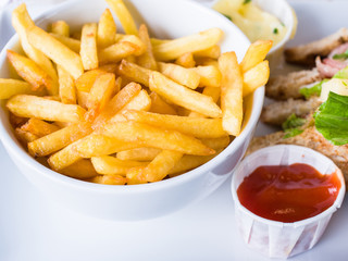 Golden French fries