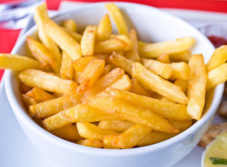 Golden French fries