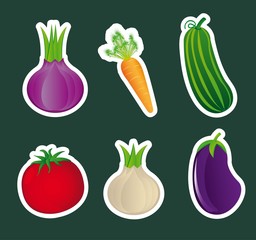 vegetables stickers