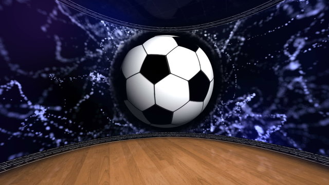 Football Ball in Monitor - HD1080