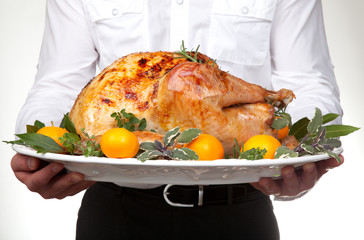 Roasted turkey feast