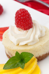 Vanilla Raspberry Cheesecake
