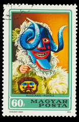 Fototapeta premium MONGOLIA - CIRCA 1973: A stamp printed in Mongolia, shows Cham D