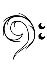 Fototapeta premium Bass clef