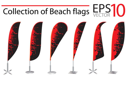 Vector Beach Flag banner stand display