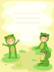Obraz na płótnie Canvas Frog Kids